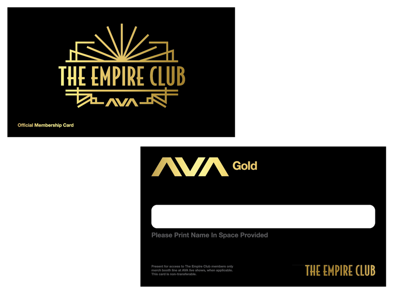 Gold Membership Card front and back